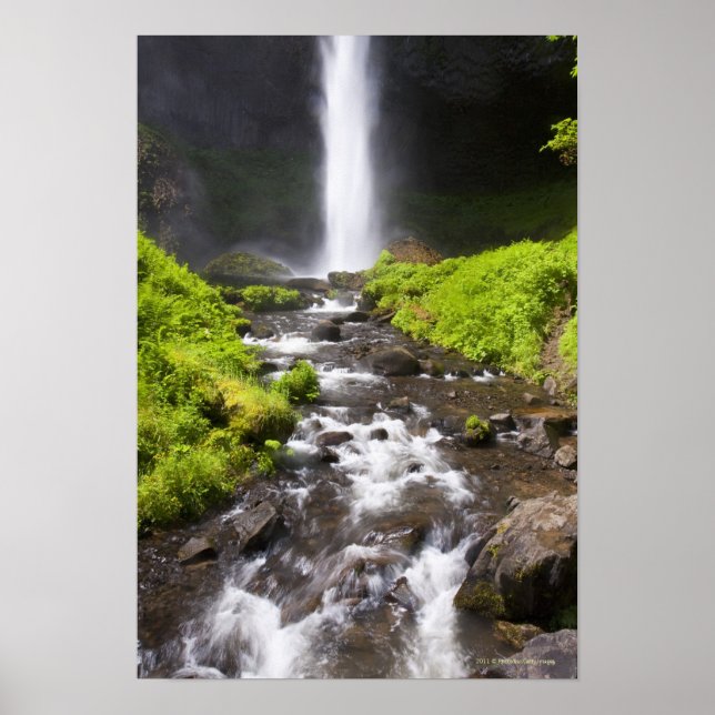 Blurred Waterfall and River Poster (Front)