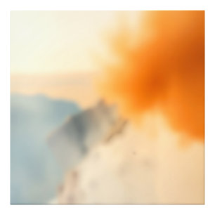 Blurry Art Neutral Warm Abstract Photo Print