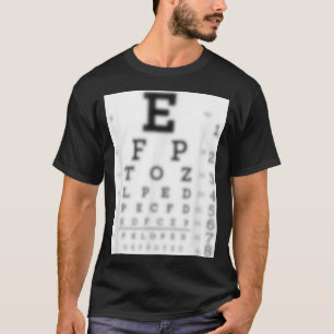 BLURRY EYE CHART VISION TEST FUNNY JOKE EYEGLASSES T-Shirt
