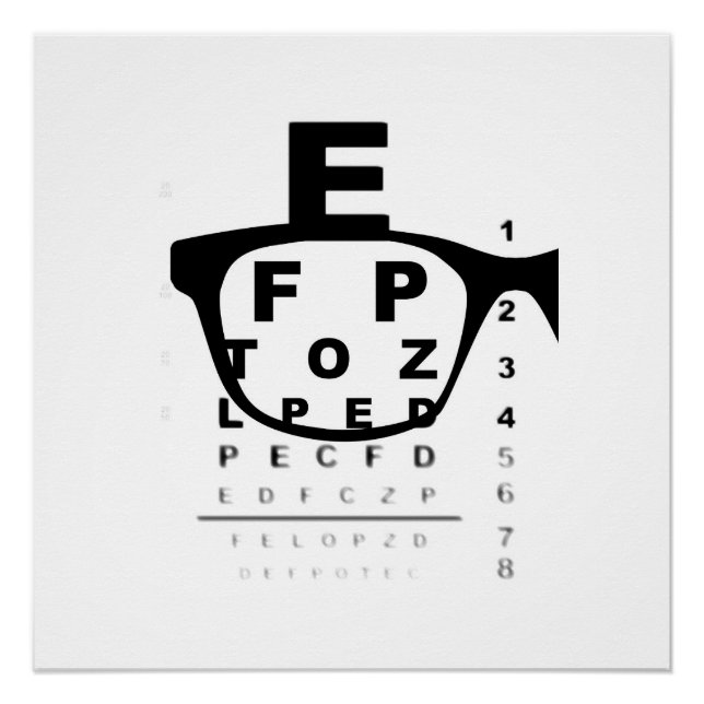 Blurry Eye Test Chart (Front)