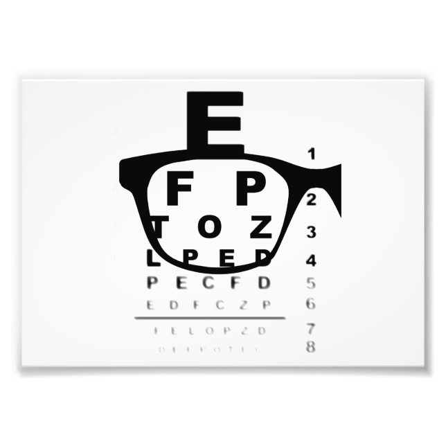 Blurry Eye Test Chart Photo Print (Front)