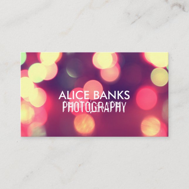 Blurry Lights Business Cards (Front)