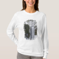 Blurry Waterfall Surrounded by a Snowy Forest