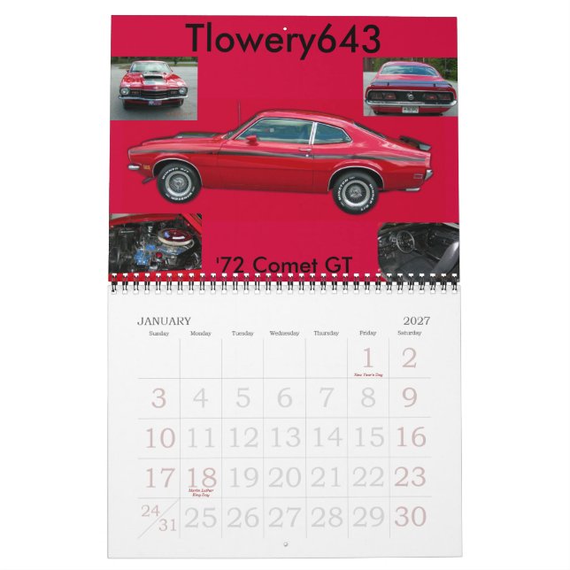 blu's Mavericks and Comets 2009 calendar (Jan 2027)