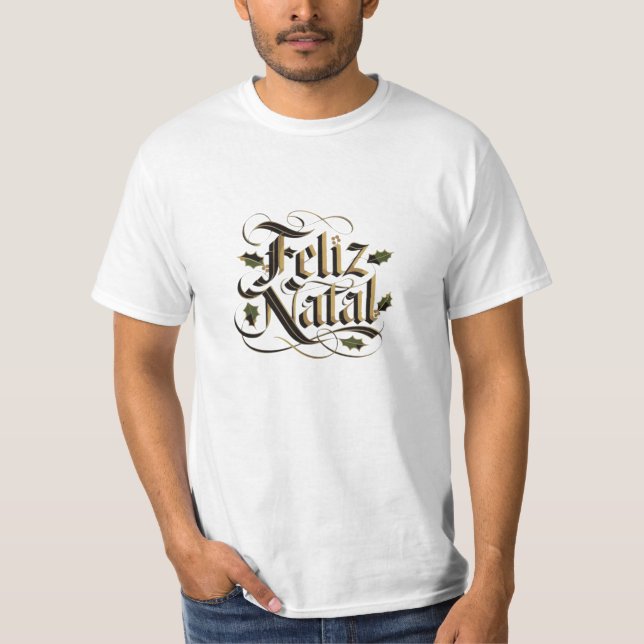 Blusa masculina de Natal, camisa masculina natal T-Shirt (Front)
