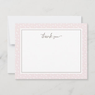 Blush Abstract Dots Thank You Card