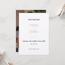 Blush Ampersand Photo Save the Date | Wedding