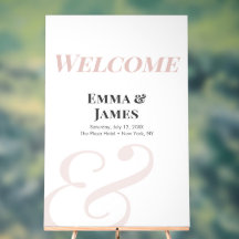 Blush Ampersand Wedding | Welcome Sign