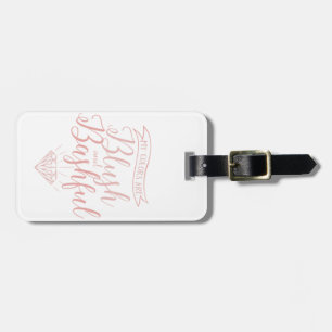 Blush and bashful luggage tag