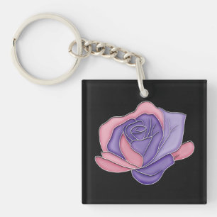 Blush and Bloom Rose Key Ring