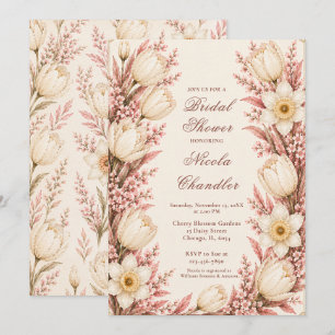 Blush and Champagne Bridal Shower Invitation