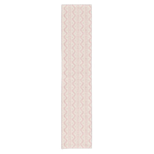 Blush and Cream Ikat, Banded Stripe Short Table Runner