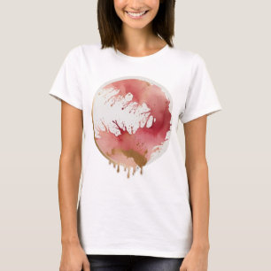 Blush and Gold Circle Art Design Women's T-Shirt