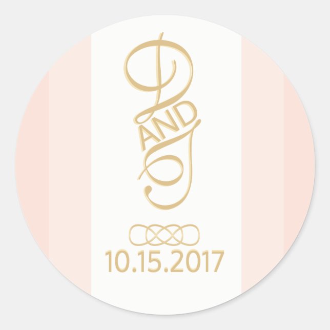 Blush and Gold Stickers (Front)