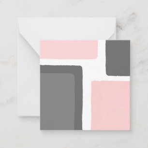 Blush and Grey Minimalist Colour Block Card