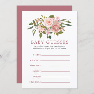 Blush and Rose Gold Baby Shower Advice for Mum Invitation