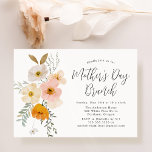 Blush and Yellow Floral Mother's Day Brunch Invitation<br><div class="desc">Elegant Mother's Day brunch invitations featuring a bouquet of watercolor flowers and greenery in shades of blush pink,  golden orange/yellow,  cream,  white,  and green. Personalise the floral Mother's Day brunch invites with your event details.</div>