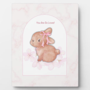 Blush Animal Nursery Wall Art Set   Bunny, Teddy Plaque