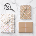 Blush Arabic Geometric Pattern Wrapping Paper Sheet<br><div class="desc">Beautiful arabic geometric pattern design with white and blush backgrounds. Perfect for special occasions,  baby showers,  birthdays,  and wedding gifts. It makes a greeting gift even more eye-catching!</div>