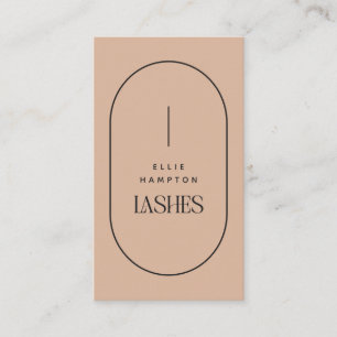 Blush Arch Lashes Beauty Minimalist Customizable   Business Card