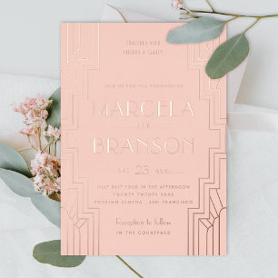 Blush Art Deco Ironwork Rose Gold Wedding