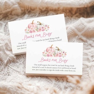 Blush Autumn Girl Books for Baby Enclosure Card