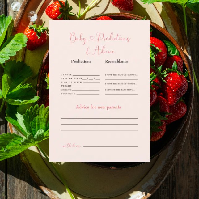 Blush Baby Predictions & Advice Invitation (Creator Uploaded)