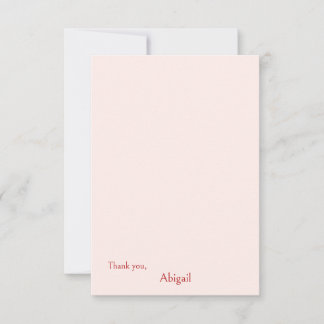 Blush Baby Shower Thank You Card