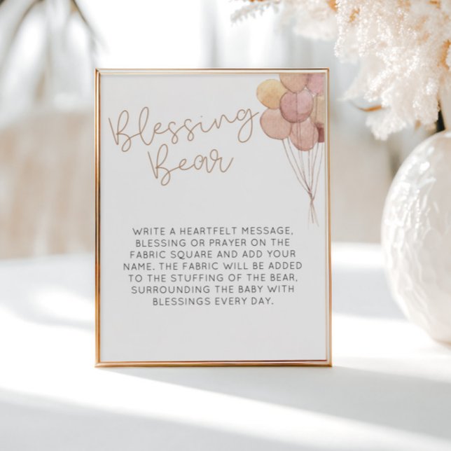 Blush Balloons Blessing Bear Poster (Creator Uploaded)