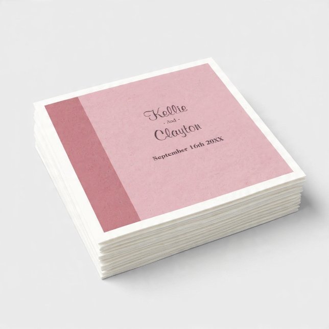 Blush Bar Minimalist Modern Napkin (Creator Uploaded)