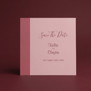 Blush Bar Minimalist Modern Wedding Save The Date