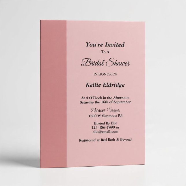 Blush Bar Wedding Bridal Shower Invitation (Creator Uploaded)