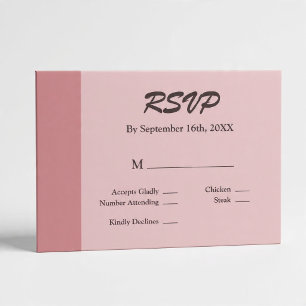 Blush Bar Wedding RSVP Card