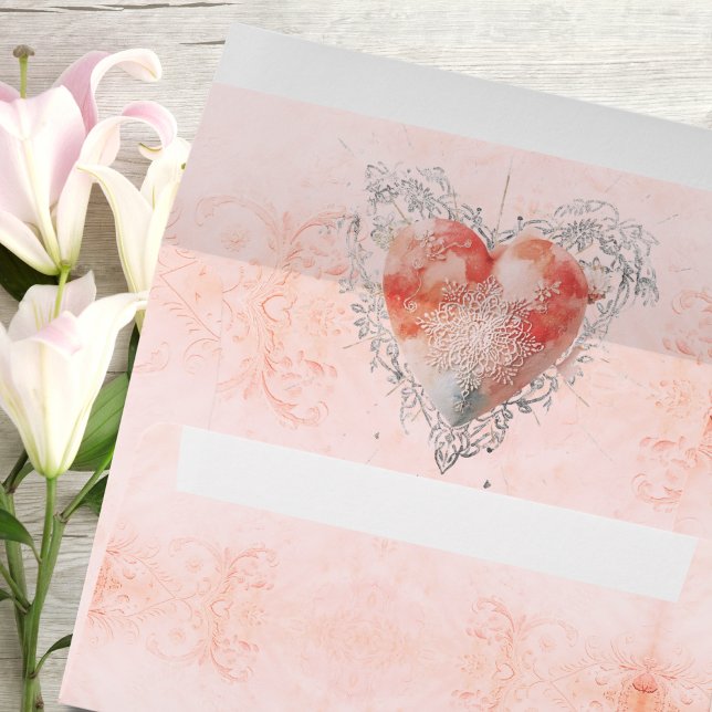 Blush Baroque Lace Sacred Heart Envelope (Creator Uploaded)