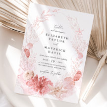 Blush Beach Coastal Seashell Wedding