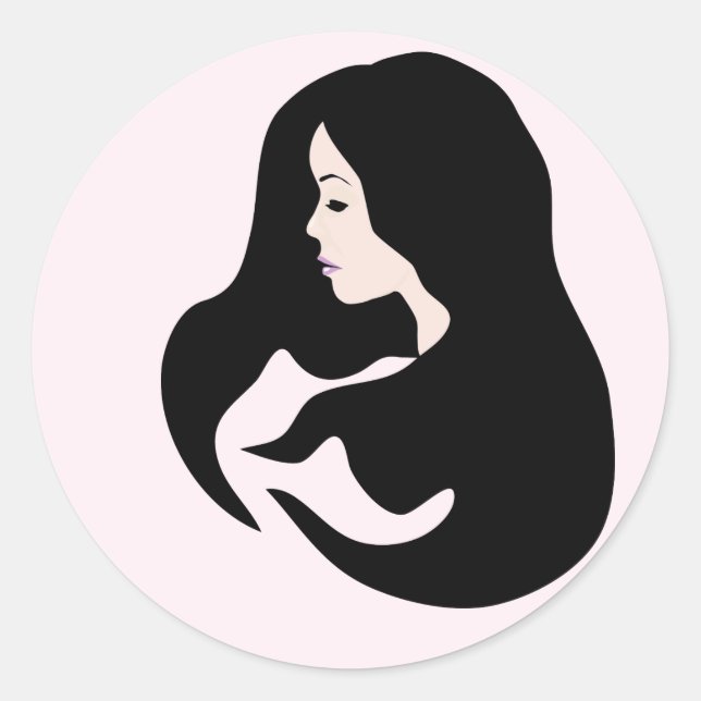 Blush Beauty Icon Classic Round Sticker (Front)
