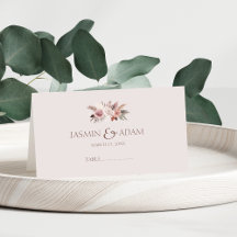 Blush Beige Pampas Floral Boho Wedding