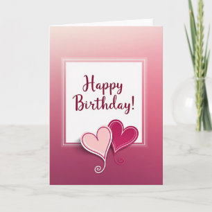 Blush Berry Gradient Birthday Card