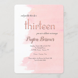 Blush Birthday Party Invitations