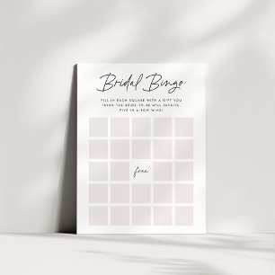 Blush & Black Bridal Shower Bingo Game
