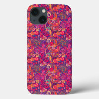 Blush Bloom: Artistic Pink Garden Pattern