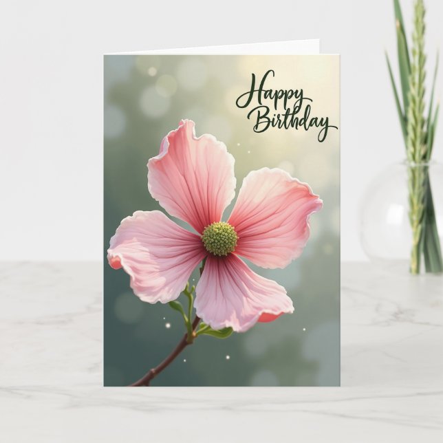 Blush Bloom Birthday Card (Front)