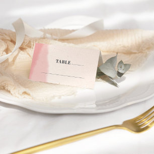 Blush & Bloom Bold Script Photo Wedding Folded Place Card