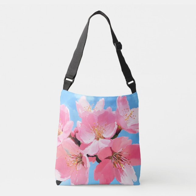 Blush Bloom Cherry Blossom Crossbody Bag (Front)