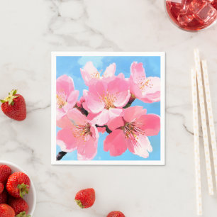 Blush Bloom Cherry Blossom Napkin