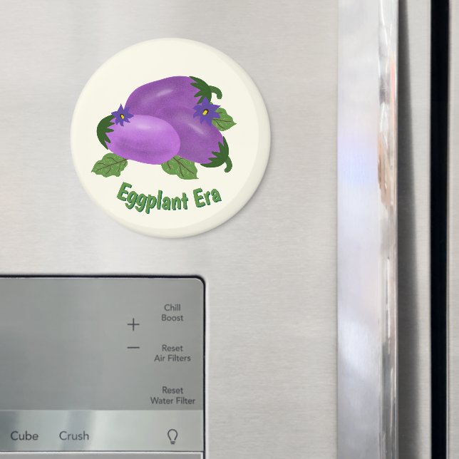 Blush & Bloom Eggplant Collection – Ivory Glow Magnet (In Situ (Fridge))