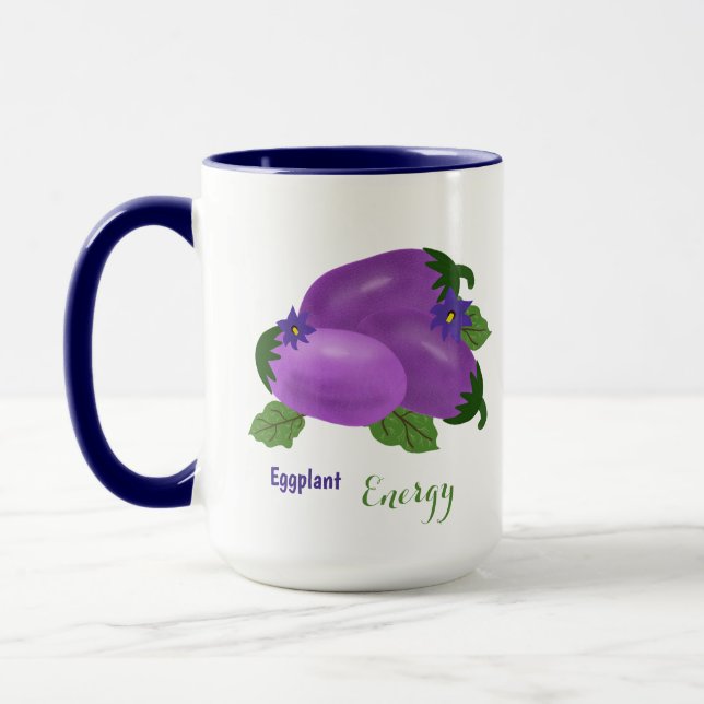 Blush & Bloom Eggplant Collection  Mug (Left)