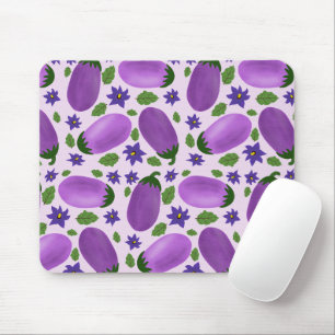 Blush & Bloom Eggplant Collection – Soft Lilac Mouse Pad
