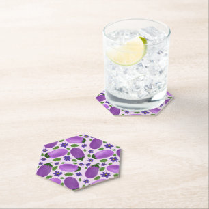 Blush & Bloom Eggplant Collection – Soft Lilac Paper Coaster