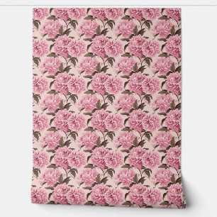 Blush Bloom Elegance Mini - Blush Pink and Taupe Wallpaper